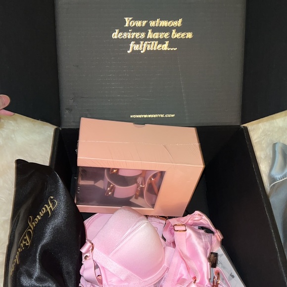 Honey Birdette Kukuro blush bra open brief bondage kit - Picture 8 of 12